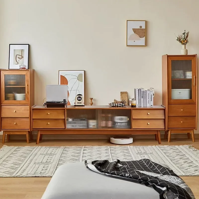 Медиаприставка для телевизора современный шкаф хранения с ящиками напольная