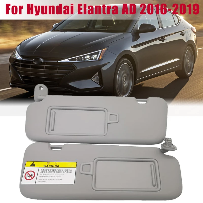 

Car Interior Sun Visor with Cosmetic Mirror for Hyundai Elantra AD 2016-2019 Left & Right Light baffle 85210F0100TX 85220F0100TX