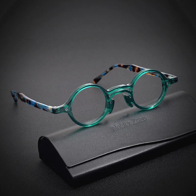 Ультрамаленькая оправа круглые очки для коррекции зрения мужчин и женщин ретро