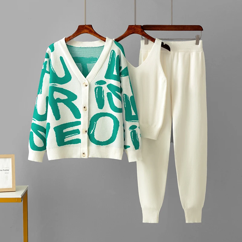 Женский Комплект Спортивной Одежды Trikeatage С Буквенным Принтом