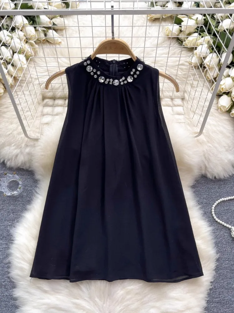 Шикарные Модные женские пикантные шифоновые рубашки Hikigawa без рукавов Летние