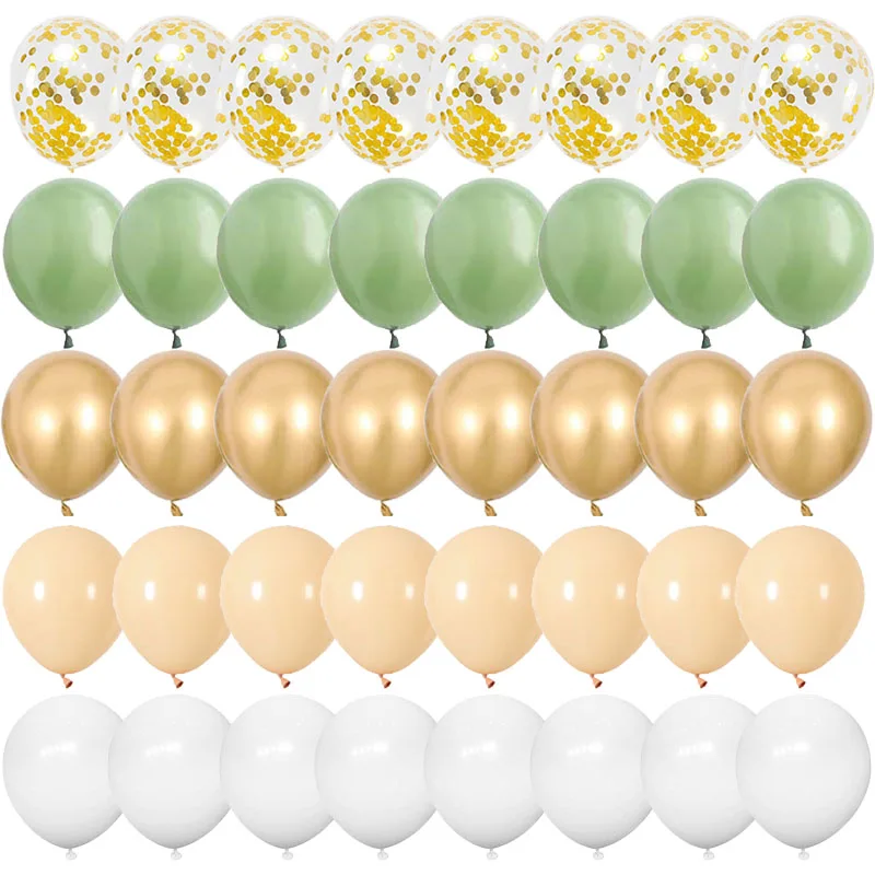 

40pcs 12inch Mix Gold Confetti Latex Balloons Happy Birthday Party Decorations Adult Kids Boy Girl Baby Shower Wedding Supplies