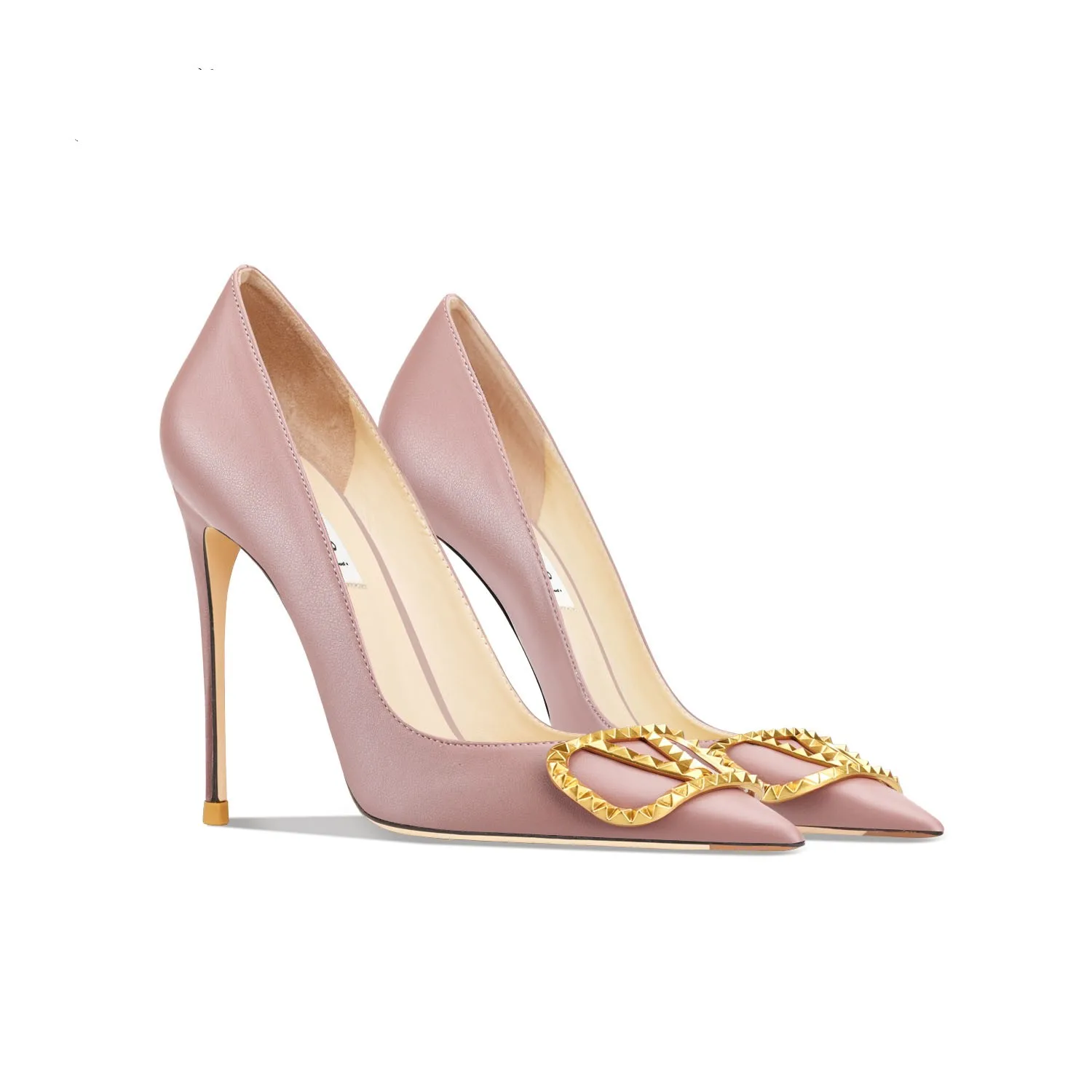 2023 Luxury Brand High Quality Women 's High Heels Fashion Classic Pointy Pumps Wedding Shoes Leather Pointed 10CM Wedding Shoes