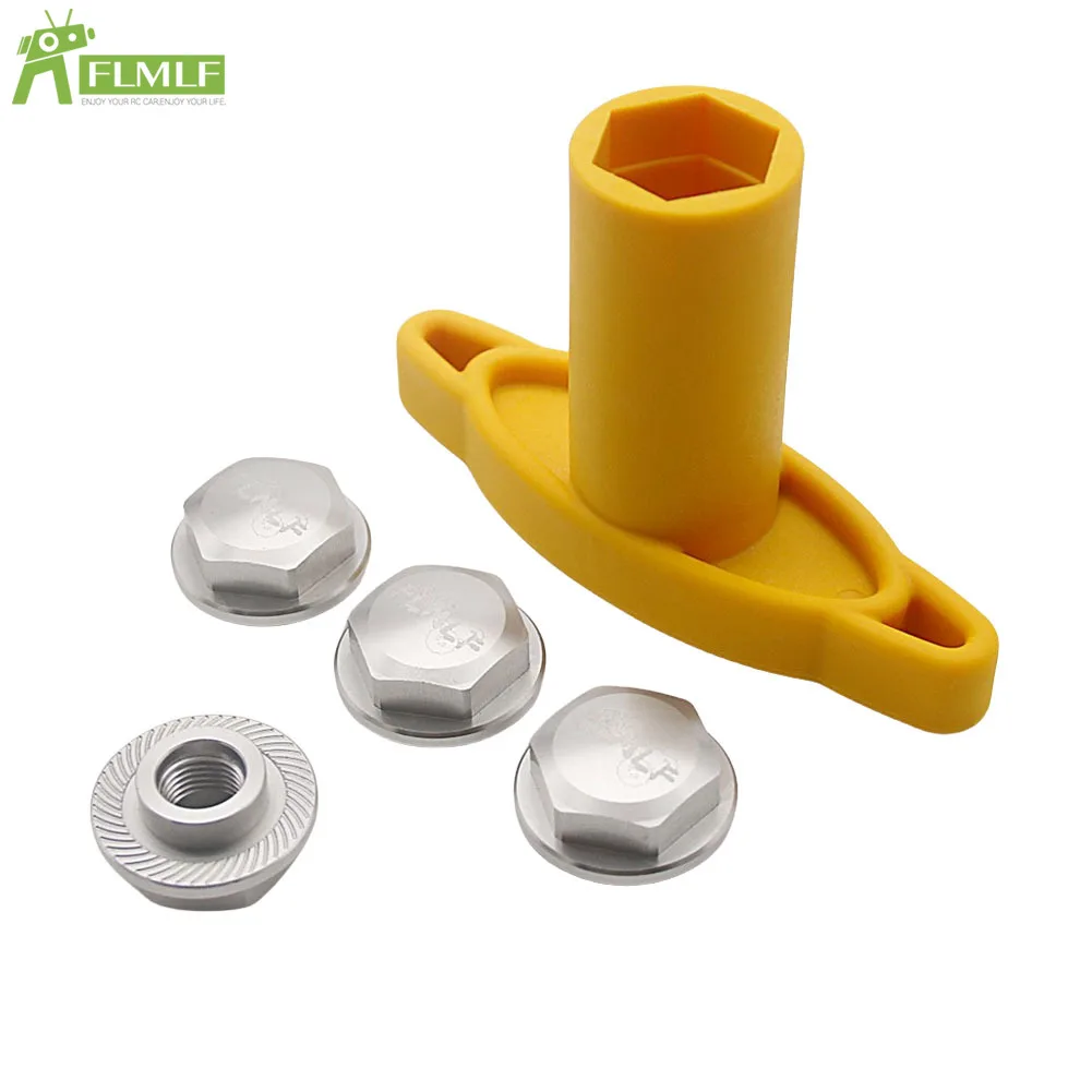 

Alloy CNC 24MM Hex Hub Wheel Nut Cap Upgrade Front Rear Tires Adapter Kit for 1/5 Scale TRAXXAS X-MAXX XMAXX 6S 8S Rc Car Parts