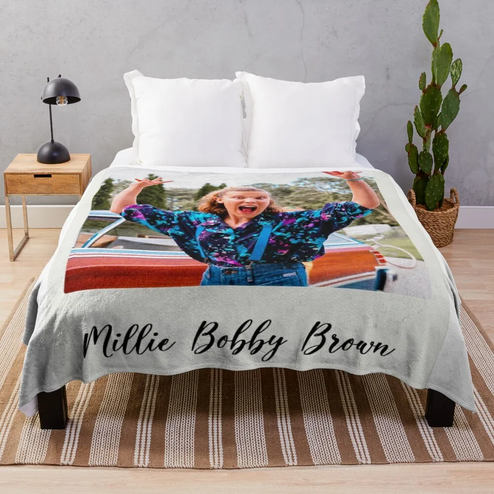 

millie bobby brown polaroid Throw Blanket Sleeping Bag Blanket