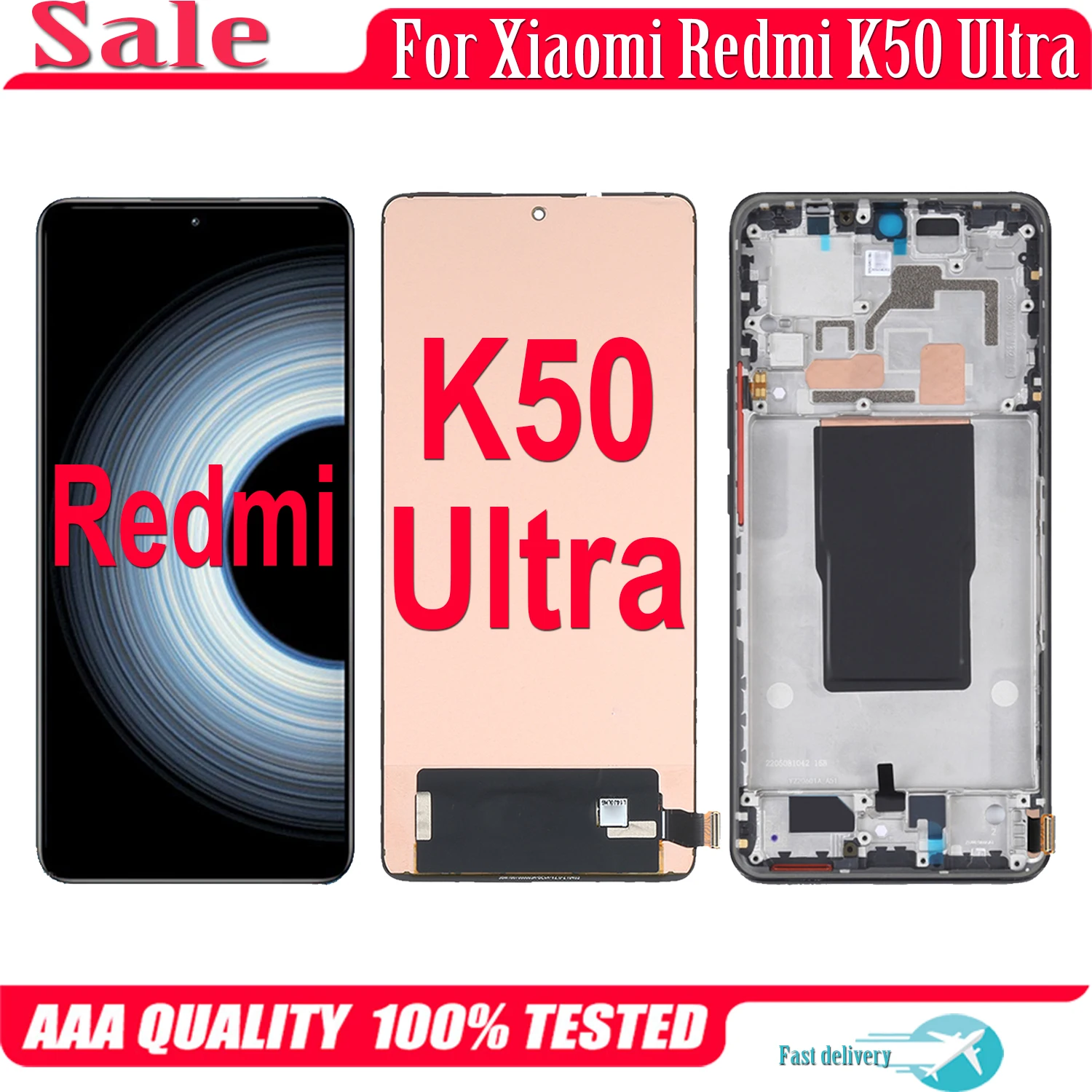 Original 6.67'' For Xiaomi Redmi K50 Ultra 22081212C LCD Display Touch Screen Digitizer Assembly For Redmi K50Ultra LCD enlarge