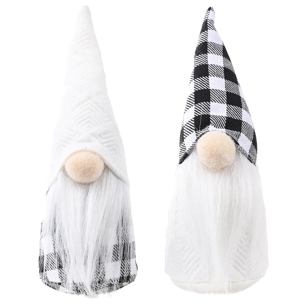 

2pcs Christmas Ornaments Christmas Tree Ornaments Christmas Figurines Santa Plush Gnome Swedish Figurines