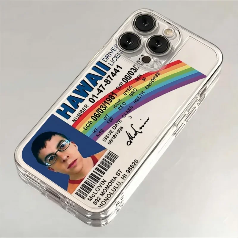 Фото Прозрачный мягкий чехол Mclovin Movie Superbad для iPhone 17, 16, 15, 14, 13, 12, 11 Pro Max, Mini, 16E, 7 Plus №1