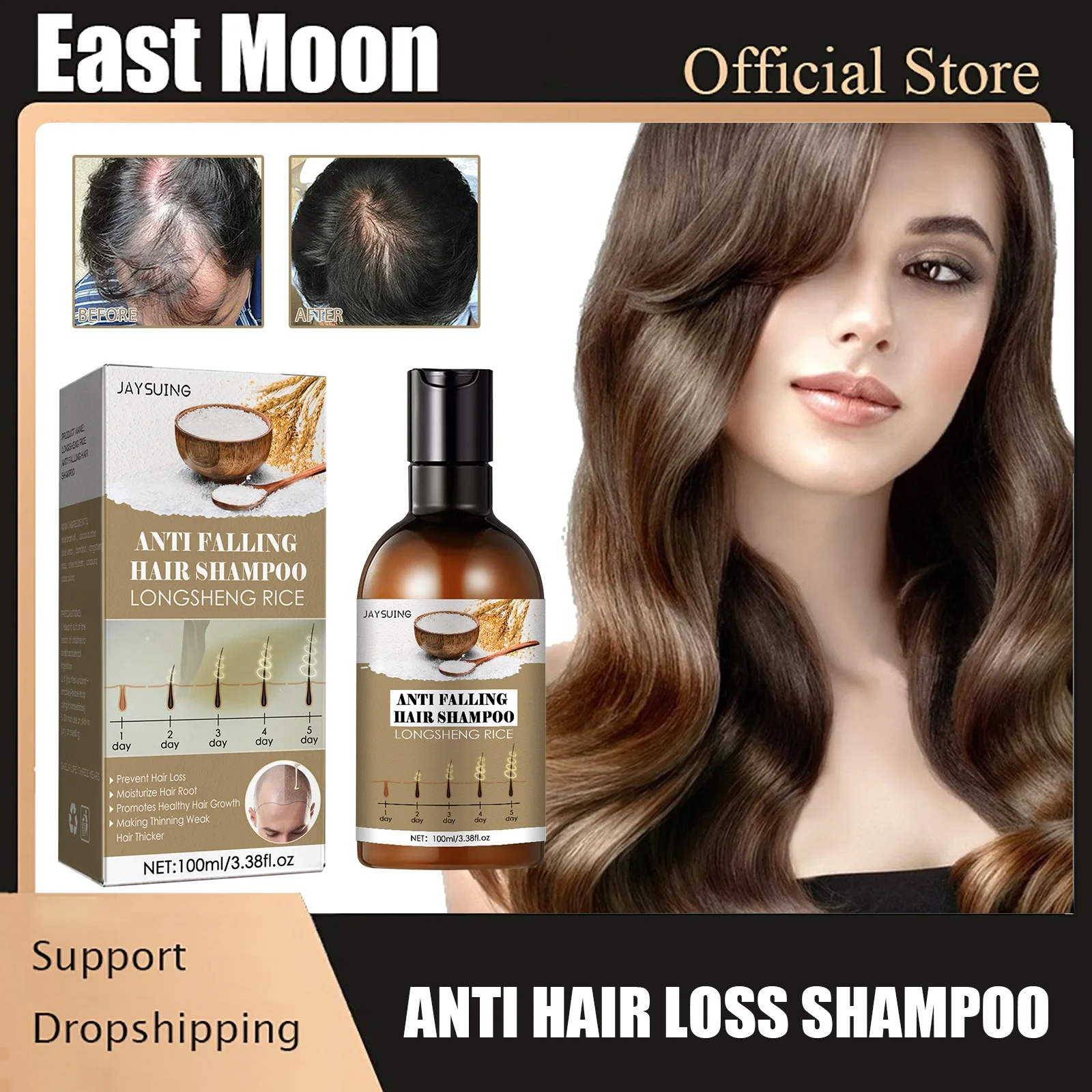 

Hair Shampoo for Hair Loss Treatment Moisturizing Nourishing Scalp Anti Dandruff Itching Fast Grow Hair Growth Shampoo Men Women