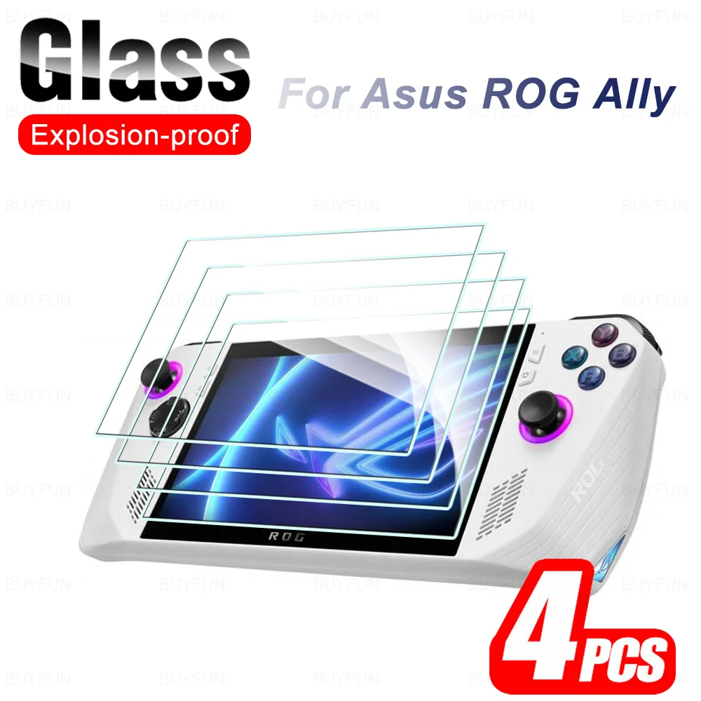 

4Pcs For Asus ROG Ally Tempered Glass Screen Protector For Asus ROG Ally ROGAlly AsusROGAlly RC71L RC71X 2023 7.0inch Clear Film