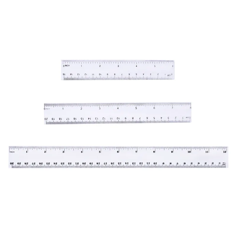 

1pcs Ruler 15cm 20cm 30cm Simple Transparent Acrylic Rulers Ruler Square Ruler Stationery Drawing Office School Supplies