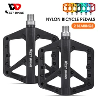 west biking ultralight nylon bicycle pedals 2 sealed bearings mtb road bmx pedals non slip waterproof bike pedals accessories