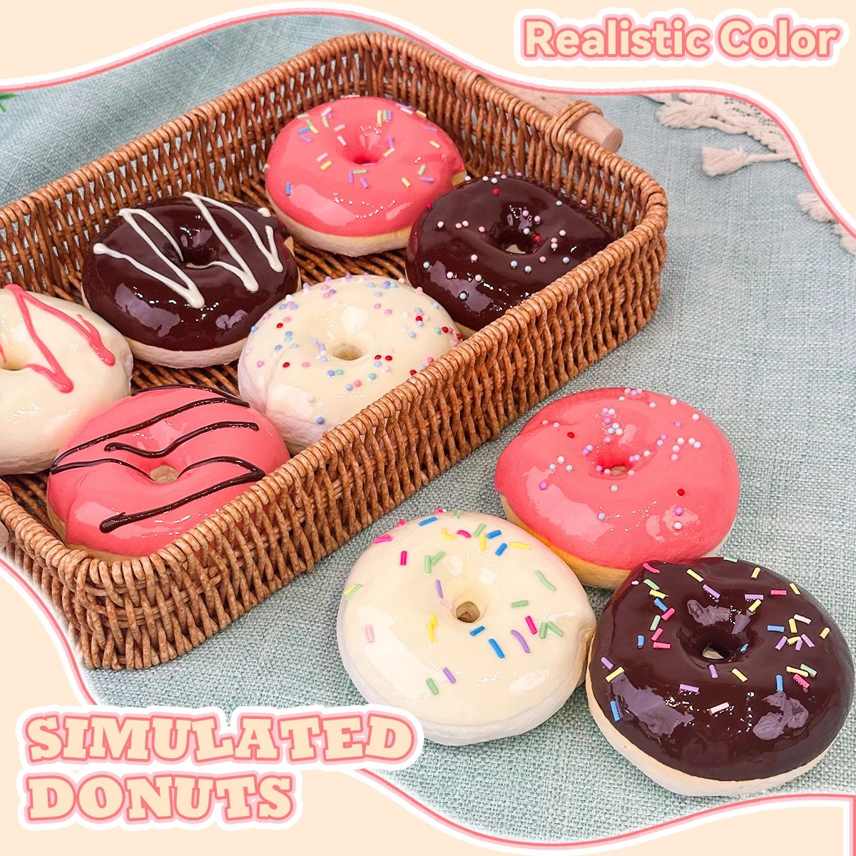 3 шт. искусственные пончики прекрасно подходят для украшения подарков