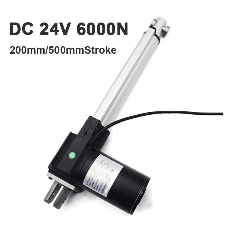 

6000N Electric Linear Actuator 200mm 500mm Stroke DC24V Motor Telescopic Actuator Load Lifting Column