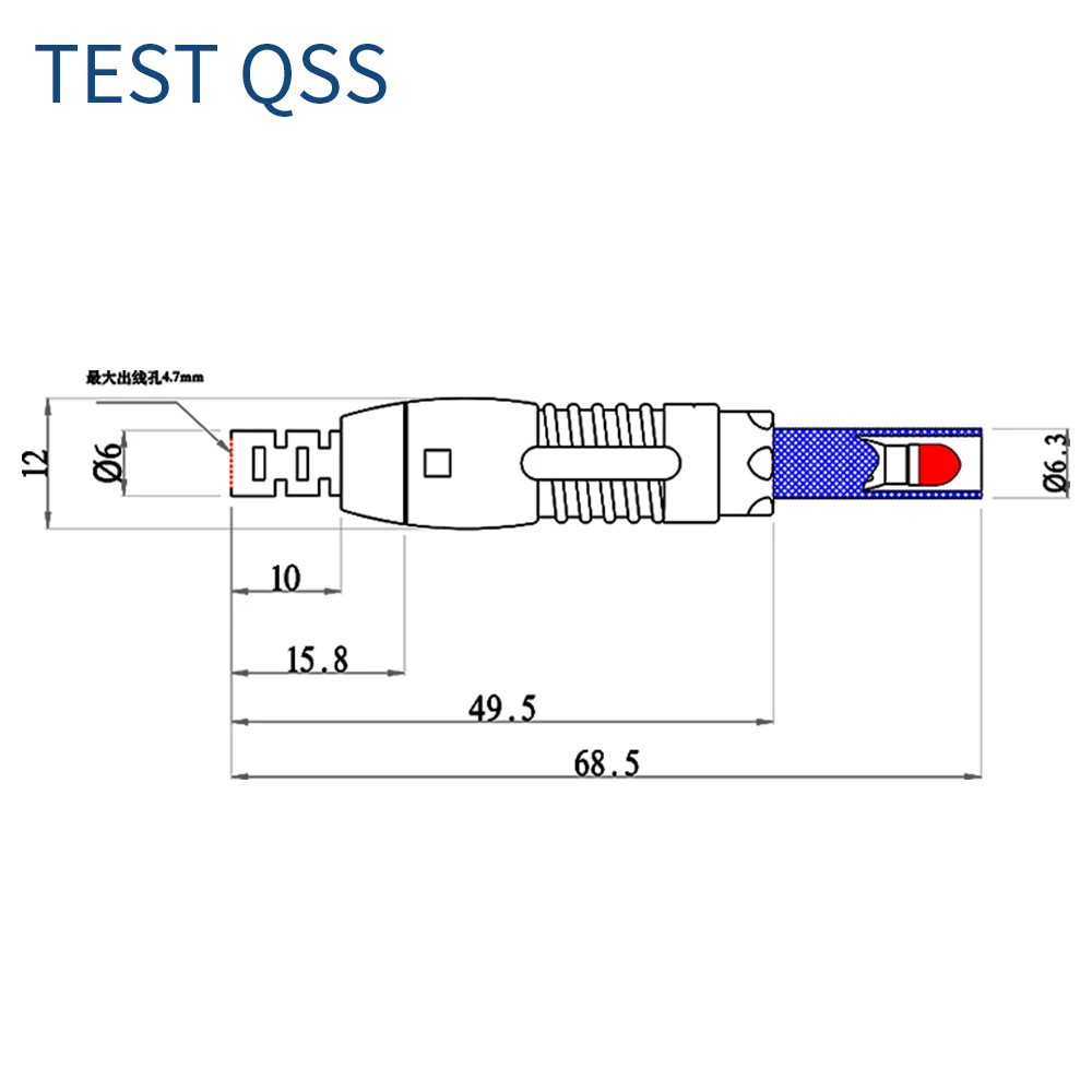 QSS 5 шт. 4 мм выдвижная безопасная вилка типа банан тестовый провод 1 м