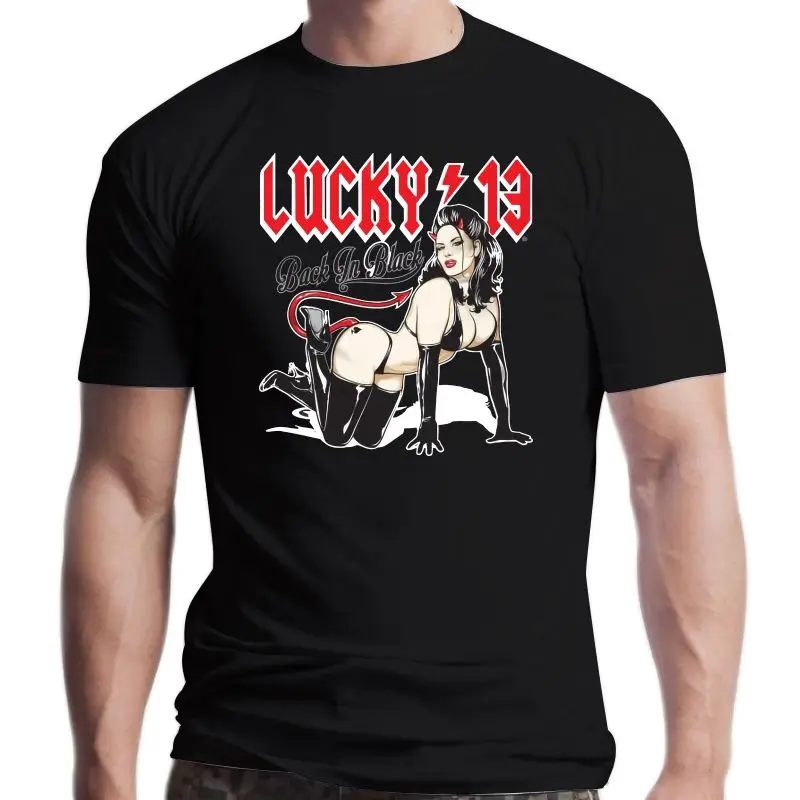 

T Shirt Pria Baru LUCKY 13 Femme Fatal untuk Ukuran S-5XL T-shirt Lucu Tshirt Baru Wanita