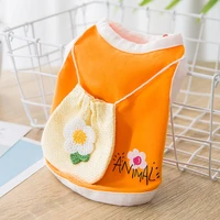 daisy satchel vest dogs clothing pet sweet for dog clothes small costume french bulldog cute summer yollow boy collar perro