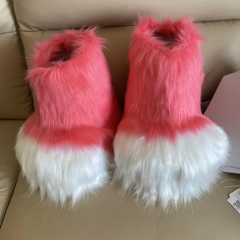 SN55Новый Kig Fursuit обувь для косплея пушистый меховой костюм сапоги Rubbit Cat милые