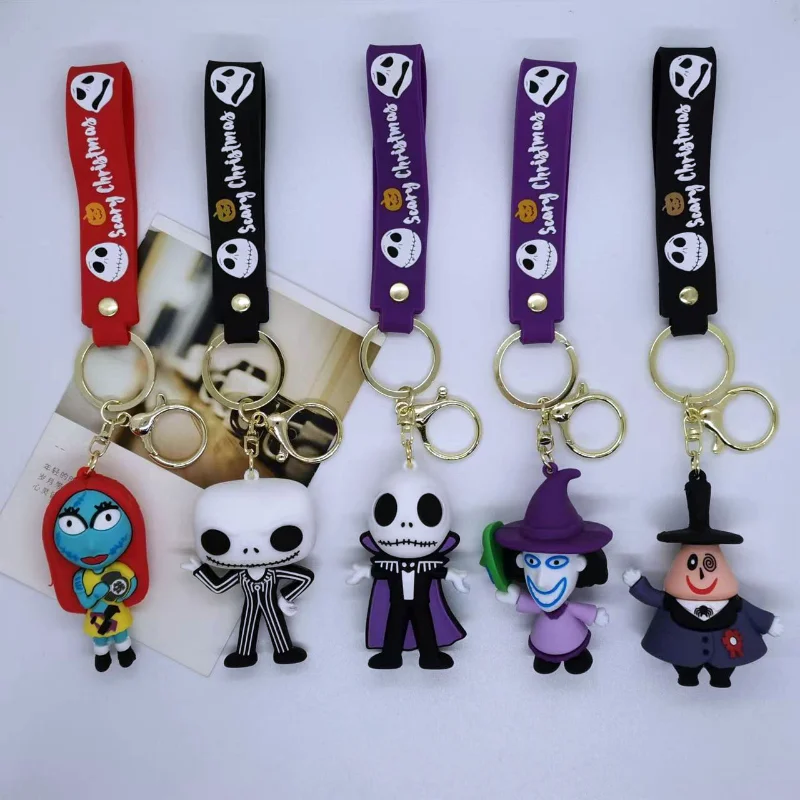 

Disney Nightmare Before Christmas key chain Model Bag Pendant Decoration Children's Toys Gifts car key mobile phone pendant