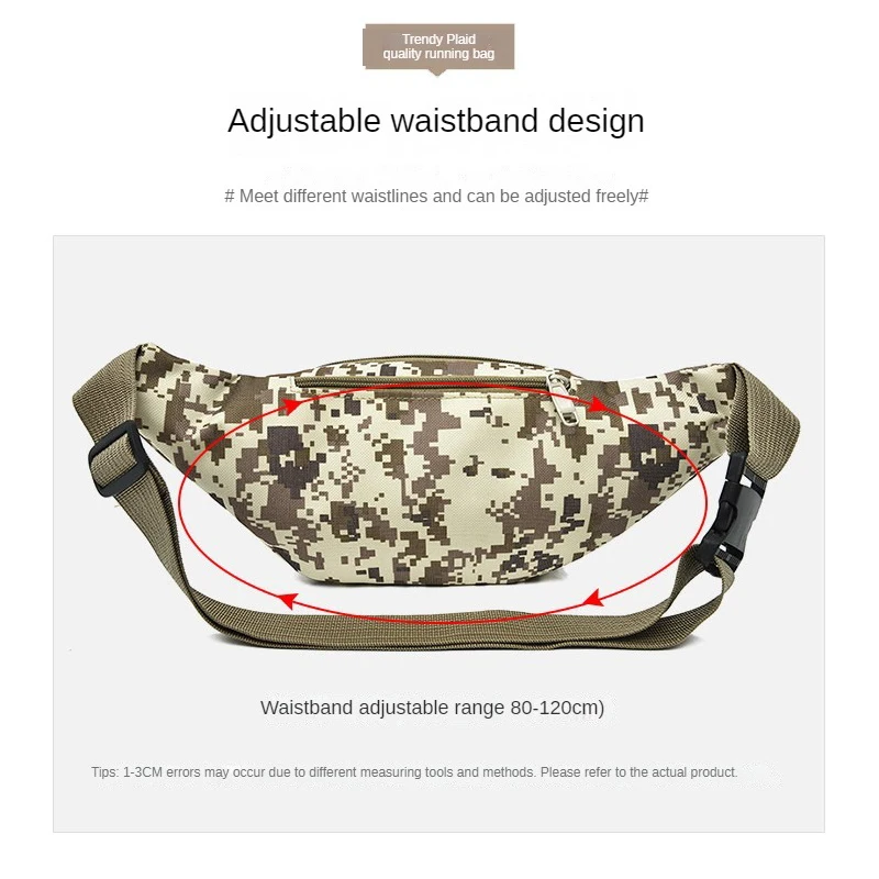 Camouflage Cycling Chest Bag Mens Fanny Pack Crossbody Outdoor Travel Casual Chest Bag Shoulder Hiking Pouch Waist Bag