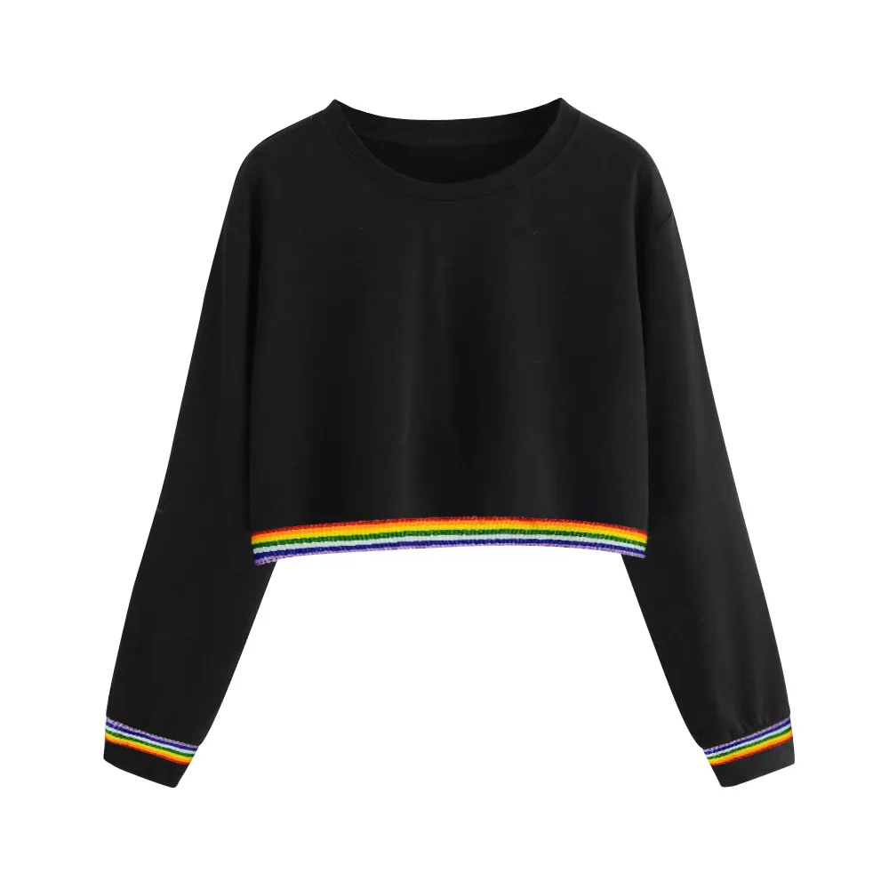 

Women Sweater Solid Color Back Ribbon Ribbon Rainbow Long Sleeve Designer Hoodies Women Fall Shirt Jogging Outfits Women Set