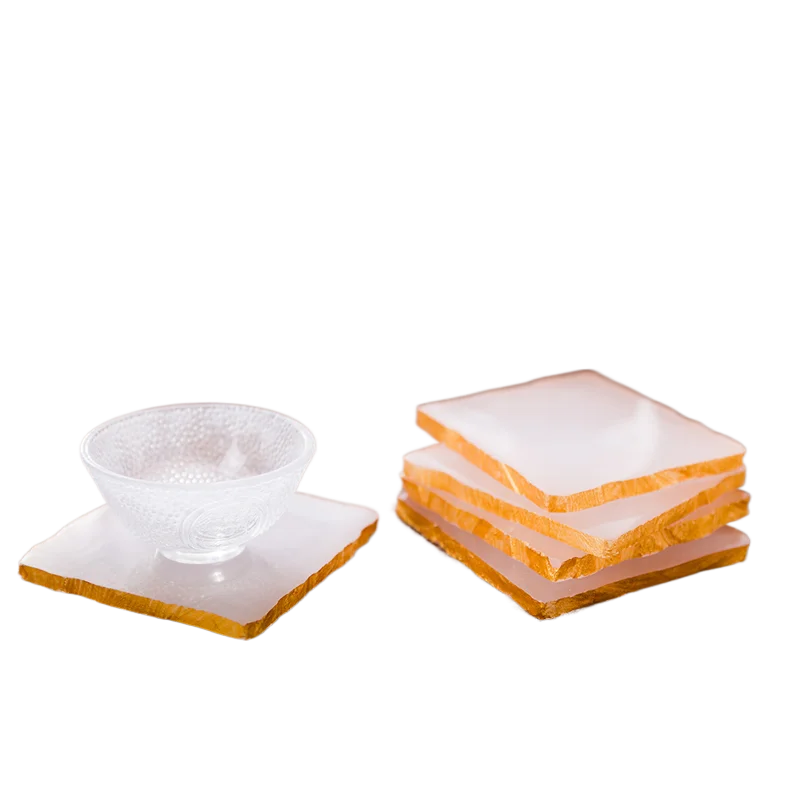 Подставка под драгоценный камень розовые Ониксовые коврики подставки золото