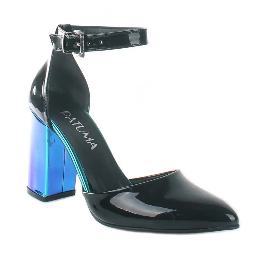Black patent leather heels | АлиЭкспресс