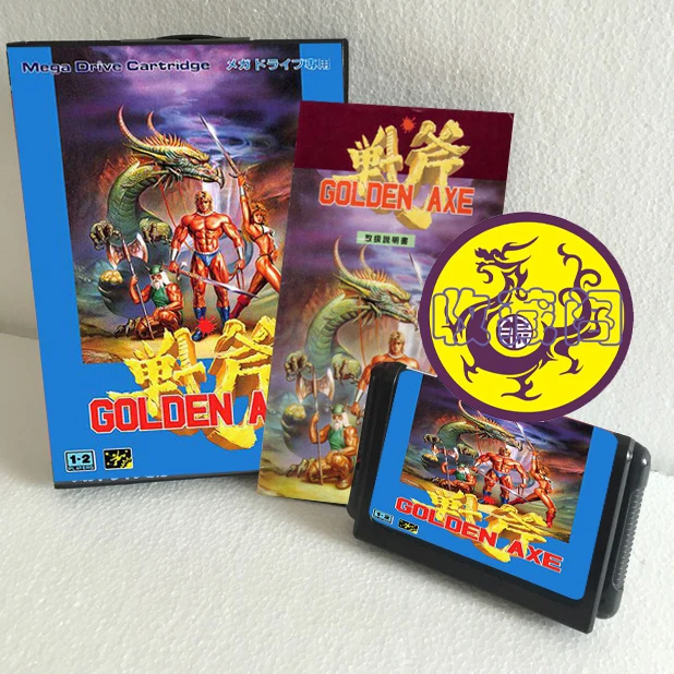 

Игровая карта Golden Axe JP 16bit MD с розничной коробкой и руководством для Sega Mega Drive/ Genesis