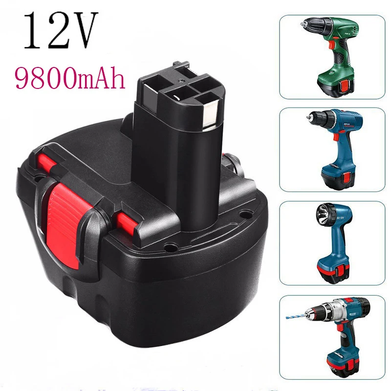 

12 v 9800mah para psr 1200 bateria recarregável gsr 12 v 2.0ah ahs gsb gsr 12 partes bat043 bat045 bat046 bat049 bat120 bat139