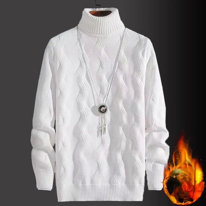 

High Quality Retro Turtleneck Sweaters Men's Winter and Autumn Loose Korean Style Long Sleeve Knitting Sweaters 2023 C41