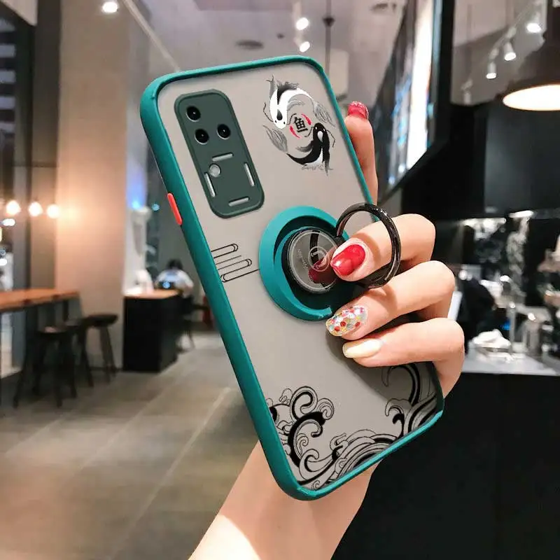 Обложка V30Pro Balance of Koi Skin-feel Ring чехол для телефона VIVO V30 V29Lite V29E V25