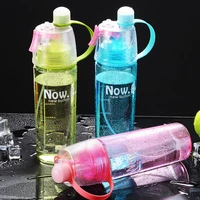 sports water bottle high temperature plastic water cup 400600ml spray cool summer portable climbing outdoor bike shaker bottles