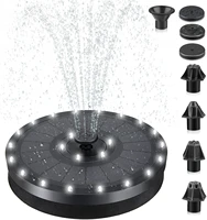 2022 24led floating solar fountain 2000mah battery fountain pump for standing floating birdbath water pump for garden patio pond