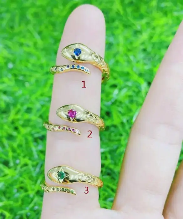 

Женское регулируемое кольцо с блестящими фианитами, 1 шт.