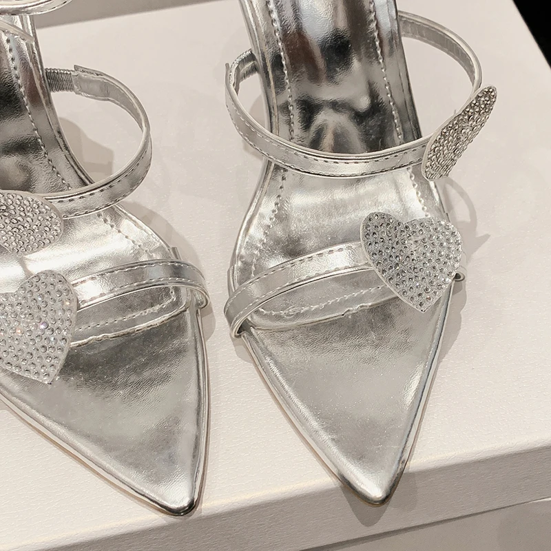 Kcenid летние пикантные сандалии на высоком каблуке с острым носком Модные