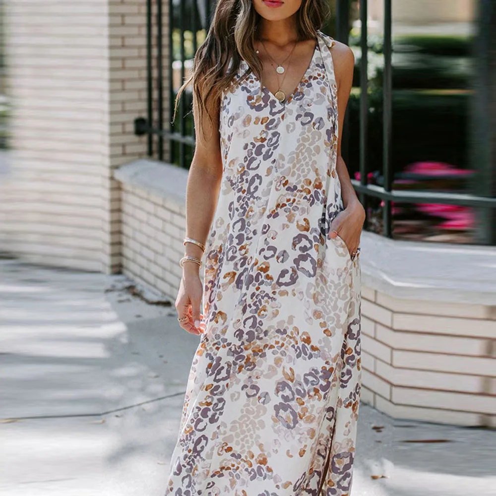 Promotion Women's Summer Sundresses Floral Slit Loose Casual Offer Long Beach Sets With Dress Sexy Woman Clothes Ladies Skirts |