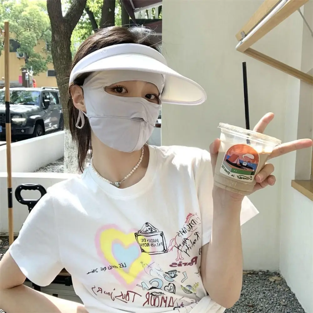 Дышащая тонкая солнцезащитная маска защита от солнца полное покрытие летняя для