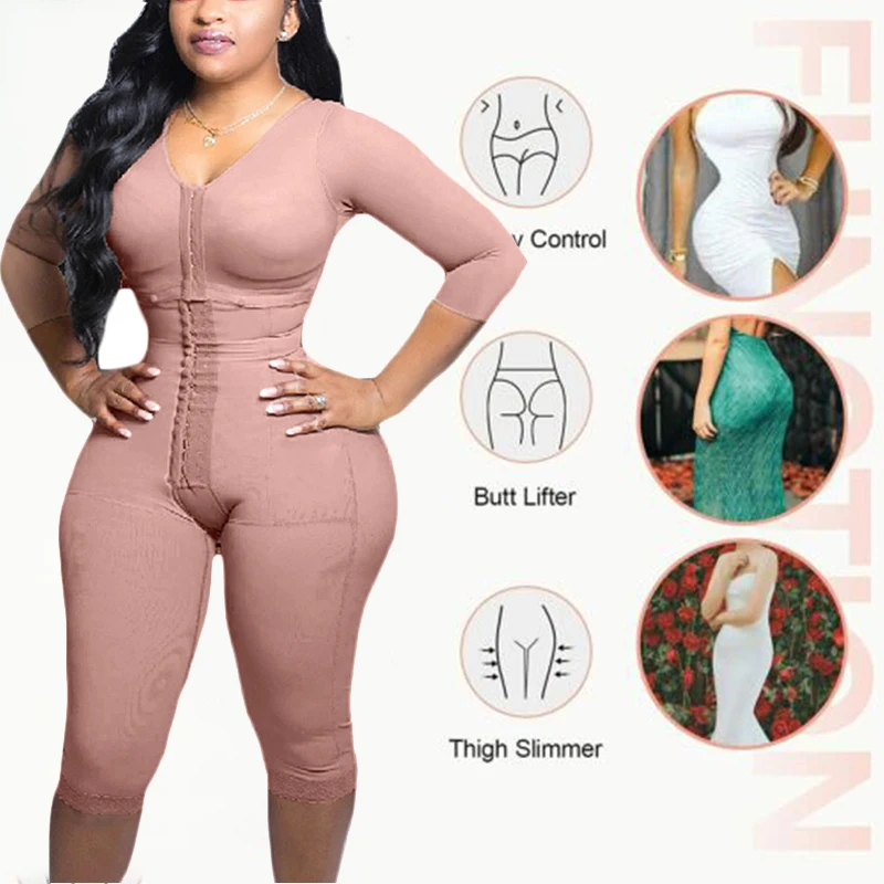 Full Body Body High Spanx Compression Body Shaper Shrink Waist Slimming Sheath Woman Skims Bodysuit Flat Belly