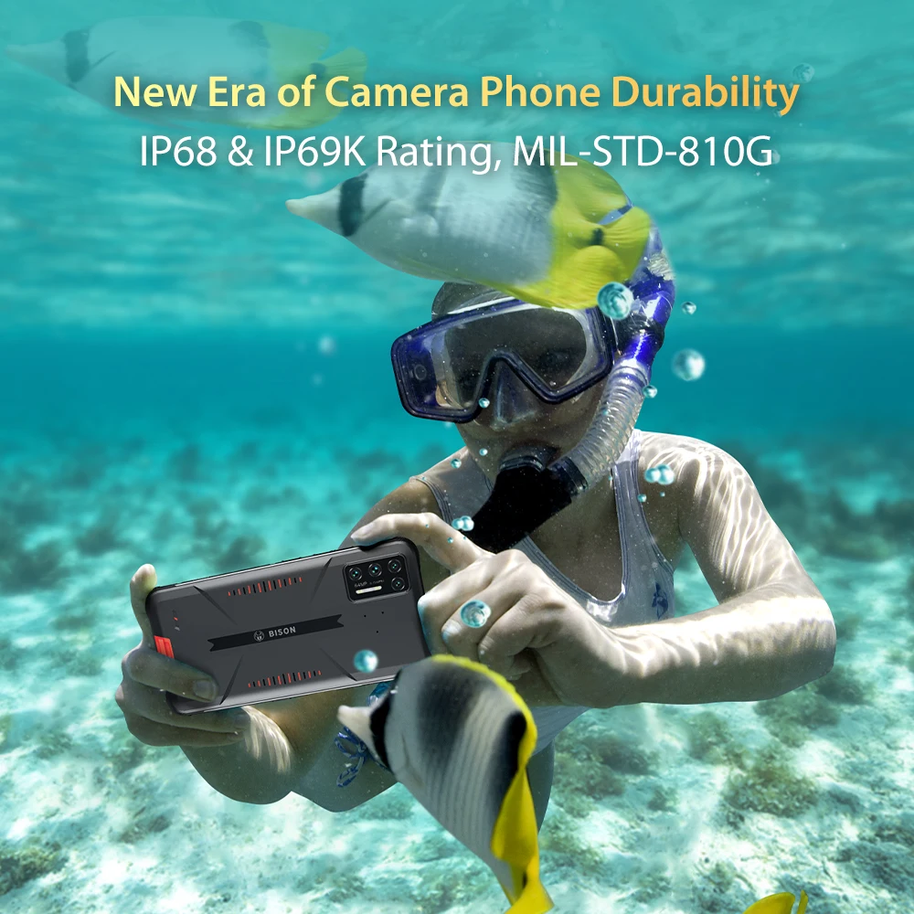 UMIDIGI BISON GT Waterproof IP68/IP69K Helio G95 Rugged Phone 64MP AI Quad Camera 8GB+128GB 6.67" FHD+ 33W Charger Smartphone