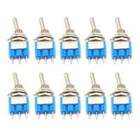 10pcs mts 102 6a 125vac 3 pin on on spdt toggle switch