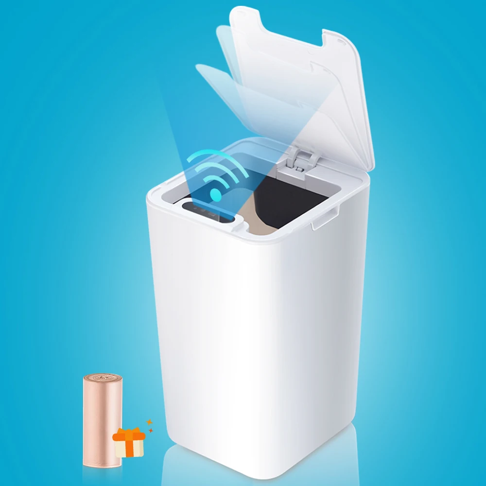

8.5L Smart Sensor Trash Can Automatic Household Electronic Trash Can Kitchen Trash Bin Toilet Waterproof Narrow Seam Sensor Bin