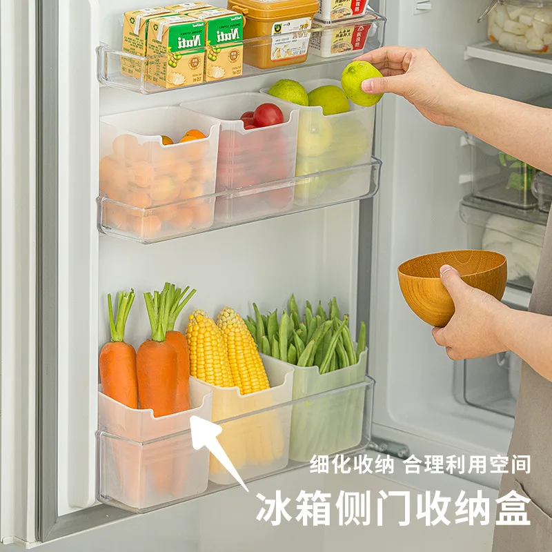 

Minimalist Storage Box Plastic Refrigerator Side Door Food Seal Classification Fresh Boxes Home Kitchen Organizer Space Saver