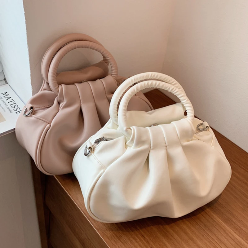 

Bag For Women 2023 New Pleated Simple Design Trend Small Bags Messenger Bags Female Tote Bag Ladies High Capacity Mini Handbag