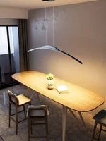 Designerski żyrandol pokojowy, prosty, nowoczesny skandynawski, stół do jadalni, stolik barowy, minimalistyczna lampa led, długie lampy wiszące do biura 6