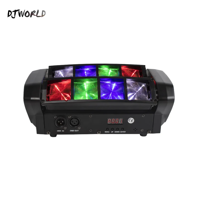 LED RGBW Beam Moving Head 8x6w 4in1 8 Eyes Spider Soundlights Bar Nightclub Karaoke Commercial Stage DMX DJ Disco Lights