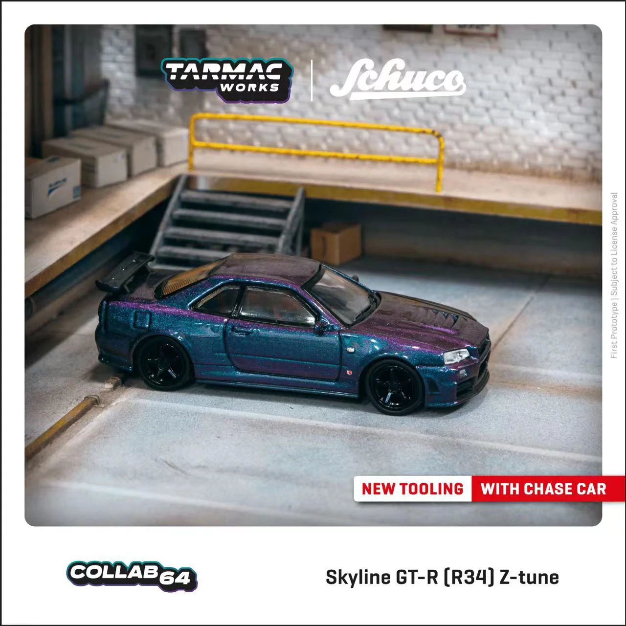 

TW In Stock 1:64 Chameleon GTR R34 Z Tune Diecast Diorama Car Model Collection Miniature Carros Toys Tarmac Works