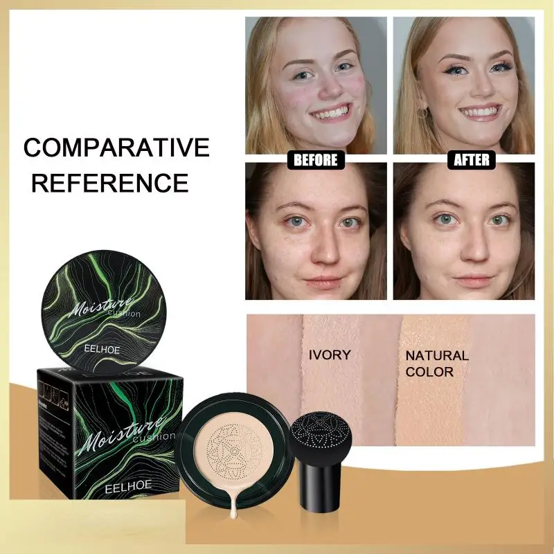 

Mushroom Head Air Cushion Foundation BB CC Cream 3 Color Whitening Makeup Waterproof Concealer Brighten Base Tone Face Cosmetics