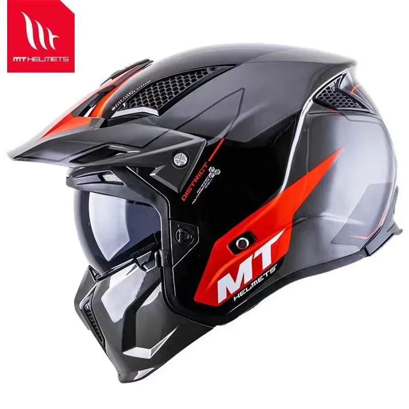 Мотоциклетный шлем испанский MT для уличного истребителя съемный