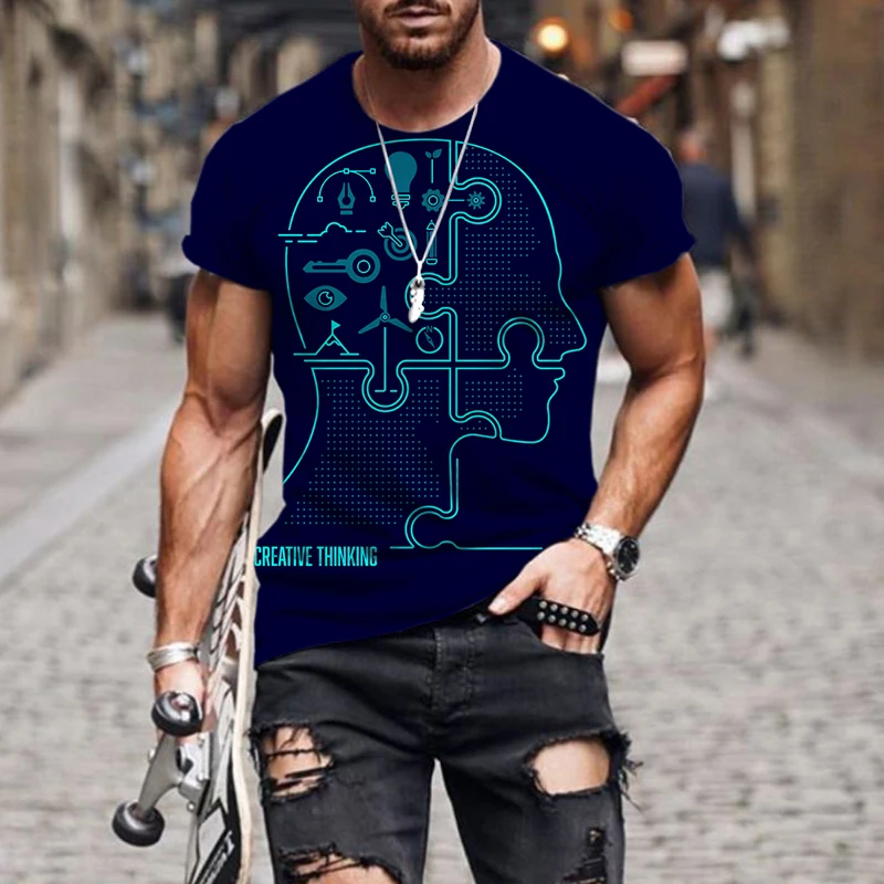 

AI technology data chart series Hip Hop T Shirt Men Women 3D Printed Oversized T-shirt Harajuku Style Summer Short Sleeve Tops