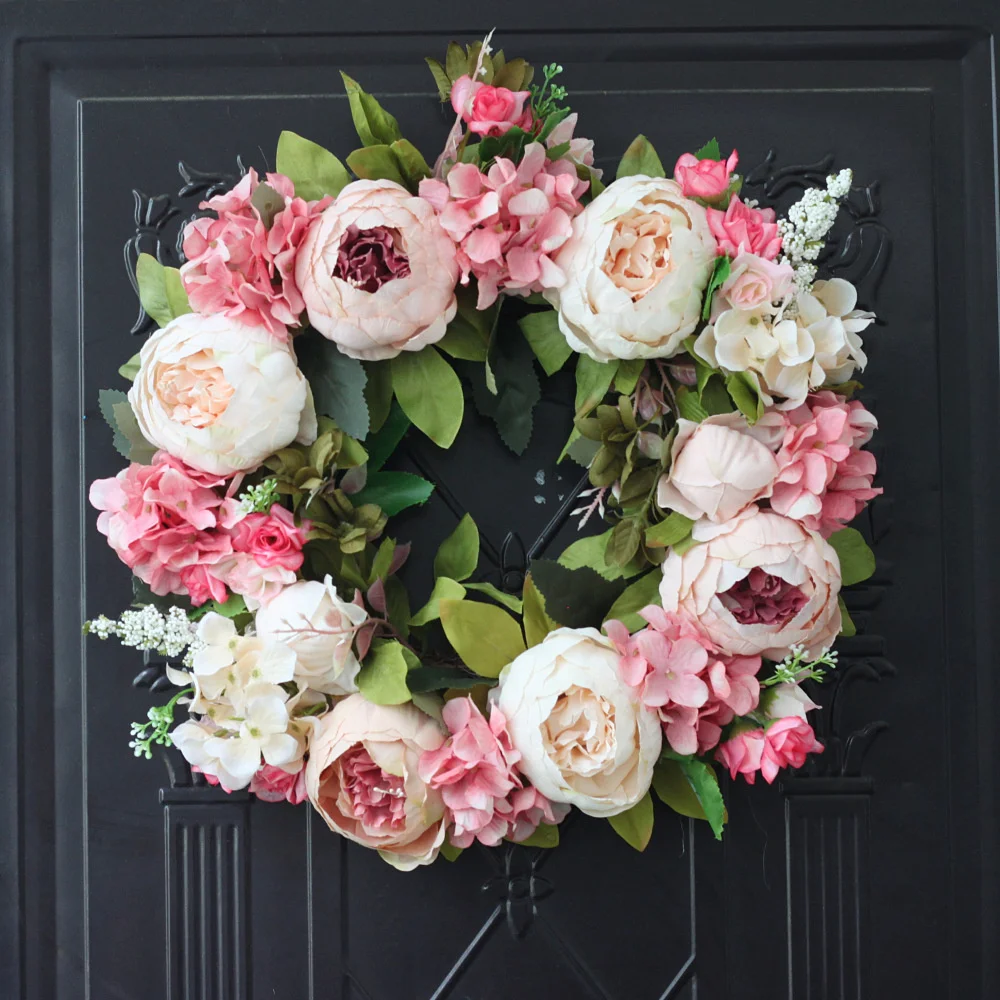 

Artificial Peonies Wreaths For Wedding Party Decor Wreaths Dining Table Decor Wedding Center Latan Home Decor